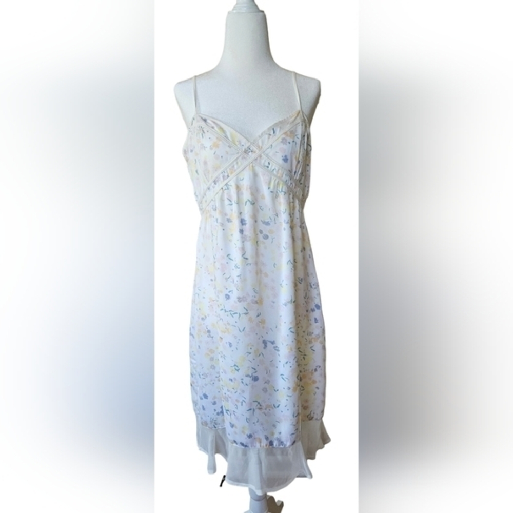 NWT I Heart‎ Ronson pastel floral spring babydoll fairy chiffon dress 12